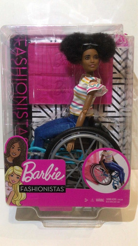 Barbie En Silla De Ruedas Fashionista 132 Articulada Nueva