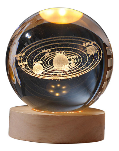 Lámpara De Noche Con Bola De Cristal De 60 Mm Con Base Para