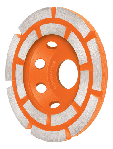 Copa De Diamante Doble Segmento 4'' Truper 103212 Color Naranja