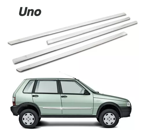 Jogo de Friso Fiat Uno 11 a 18 Tipo Borrachão - Connect Parts