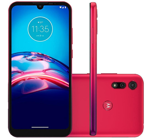 Celular Motorola Moto E6s Vermelho Magenta 64gb Cam 13mp 2mp