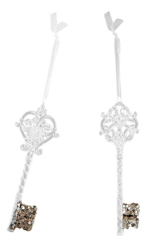 2 Piezas De Adornos Navideños Con Forma De Llave, Colgantes
