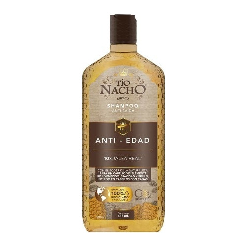 Shampoo Tío Nacho Anti Edad 10x Jalea Real 415 Ml