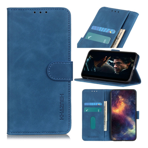 Funda De Piel Pu + Tpu Con Textura Retro Para Alcatel 3x 202