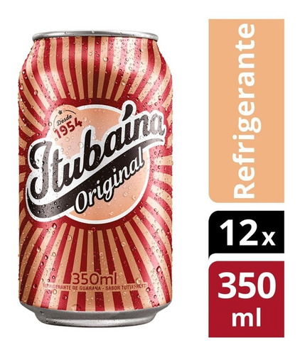  Refrigerante Itubaína Original Retrô Lata 350ml- Pack 12und