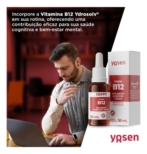 Metilcobalamina B12 Yosen Concentrada Líquida Em Gotas 30ml