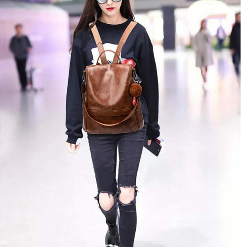Imagen 6 de 9 de Mochila Para Mujer Casual Impermeable 3 En 1 Bolsa Para Dama