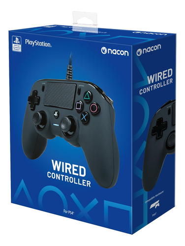 Wired Controller Nacon For Playstation 4 And Pc - Black
