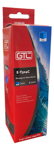 Botella Tinta T504 Cyan 70ml Compatible Epson Eco Tank