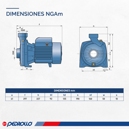 Imagen 3 de 9 de Bomba Industrial Pedrollo Ngam 1a 1 Hp