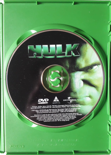 Dvd Hulk (2003) - Jennifer Connelly, Eric Bana - Original (Usado)