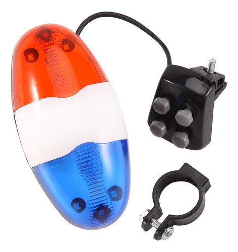 Timbre De Bicicleta, 6 Led, 4 Tonos, Bocina, Luz Led, Sirena