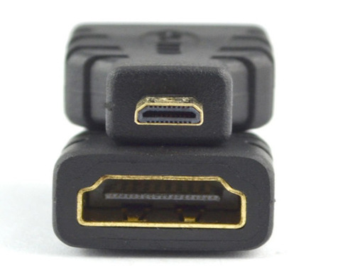 Adaptador Hdmi Hembra A Micro Hdmi Macho V1.4 Dorado 1080p