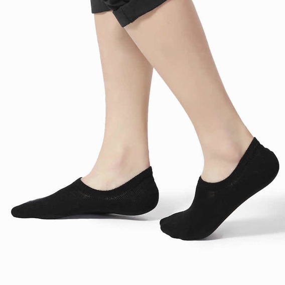 YouShow 12 Pares Calcetines Invisibles Mujer Hombre Algodón Calcetines Cortos Elástco Con Silicona Antideslizante 