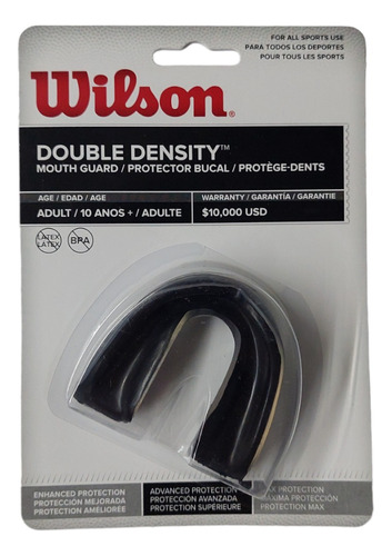 Protector Bucal Doble Densidad Wilson Negro