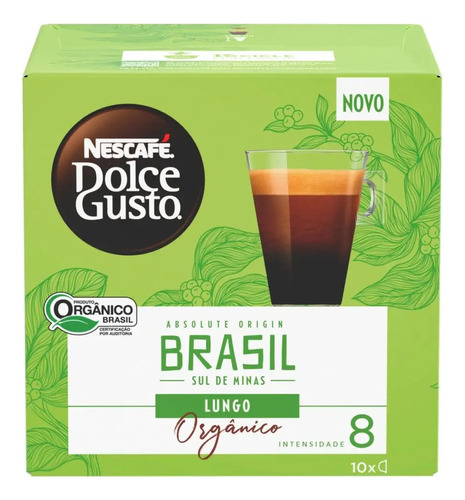 Capsula Nescafé Dolce Gusto Lungo Organico Caixa Com 10 Unid