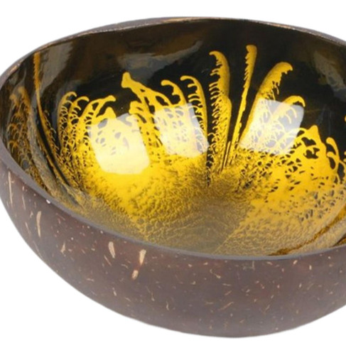 Cuenco Decorativo De Coco, Contenedor Para Aperitivos Oro