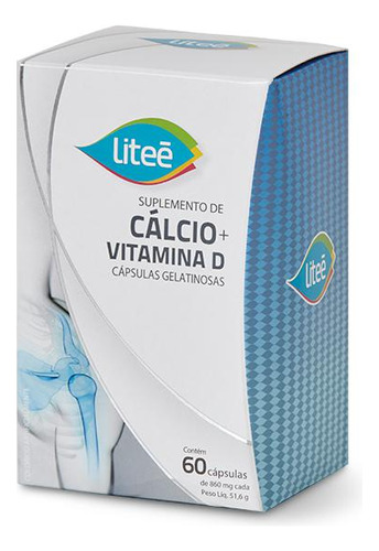 Liteé Suplemento De Cálcio 600 Mg  Vitamina D3 60comprimidos