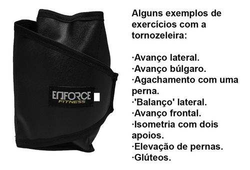 Imagem 3 de 5 de Tornozeleira De 4kg - Caneleira Com Peso Enforce