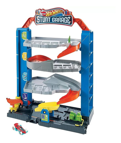 Imagem 4 de 9 de Hot Wheels City Pista Garagem De Manobras 4 Pisos Mattel