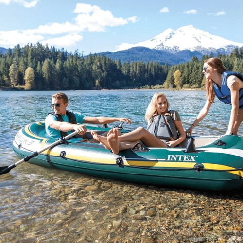 Bote Inflable Intex Seahawk 3 Set Capacidad 360 Kg