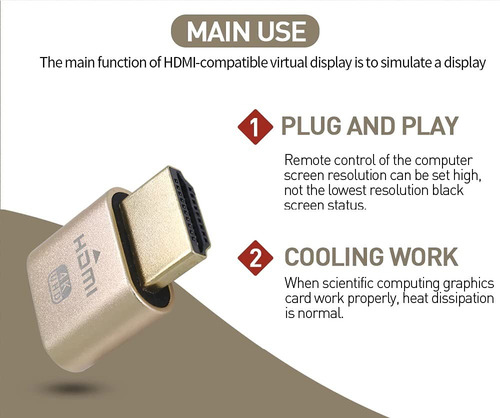 Conector Dummy Hdmi - Fueran - Pack Por 4 Unidades