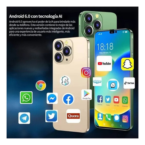 Android Mobile 14 Pro Max 6.1 Pulgadas De Ram (1 Gb) Y Rom