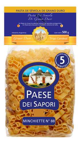 Fideos Minchiette Nº 88 Paese Dei Sapori 500gr. Pack X2