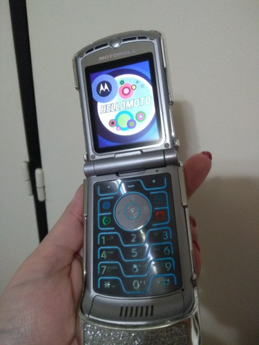 Imagen 5 de 9 de Celular Vintage Motorola V3 Glitter Funda Personal