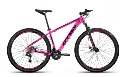 Bicicleta Bike Aro 29 Mtb Freio Disco 21v Gts Pro M5 Intense Cor Rosa/Preto Tamanho do quadro 19 "