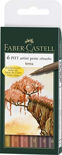 Faber-castel Fc167106 Caja De 6 Pitt Artista Terra Plumas, T