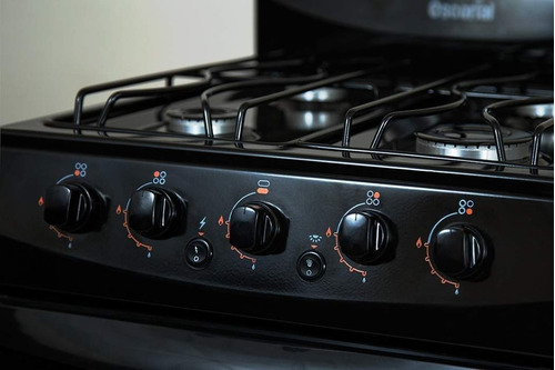 Cocina Escorial Palace Black 4 Hornallas Gas Natural
