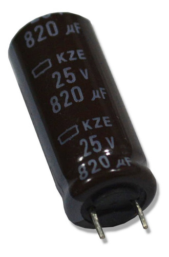 Kit Com 10 Capacitor Eletrolítico 820uf 25v 11x22mm
