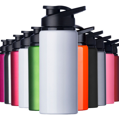 Garrafa Squeeze Para Academia Aço Inox 600ml Antivazamento