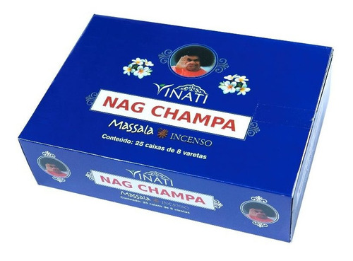 Incenso Indiano Massala Vinati Nag Champa Cx.25un.8v.- Full