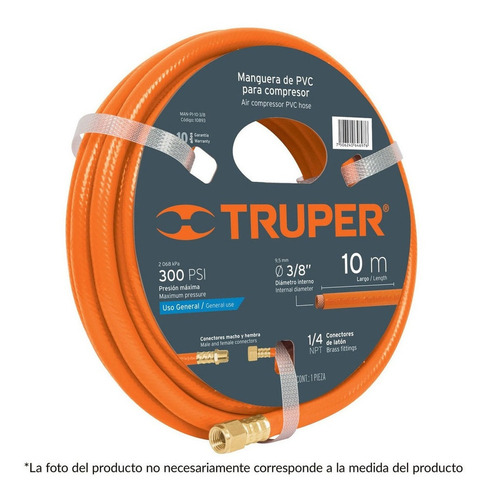 Manguera Compresor Pvc 1/4' X 15 Mt Baja Presio Truper 19015