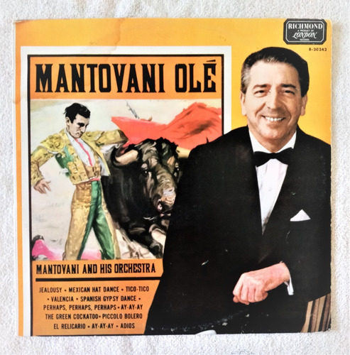 Mantovani Lp Ole Musica De Toros Tauromaquia (Usado)