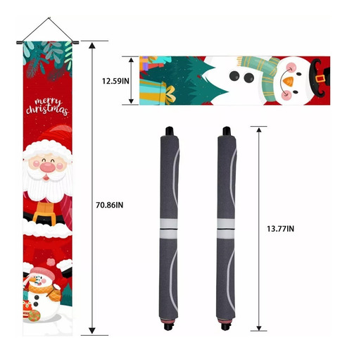 Banner De Navidad Papá Noel Decoración De Navidad