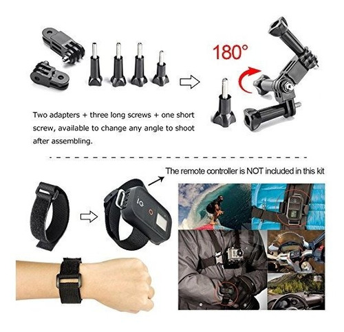 Imagen 3 de 4 de Kit Para Camara Zookki Gopro Hero Sj Color Negro