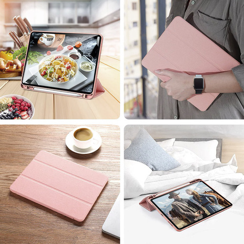 Smart Case Para iPad Pro 11 M2 2022 4gen / M1 2021 3gen Rose