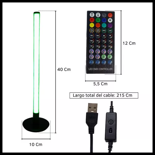 Barras de Luz Led RGB Audioritmicas con Control Remoto – Xhobbies