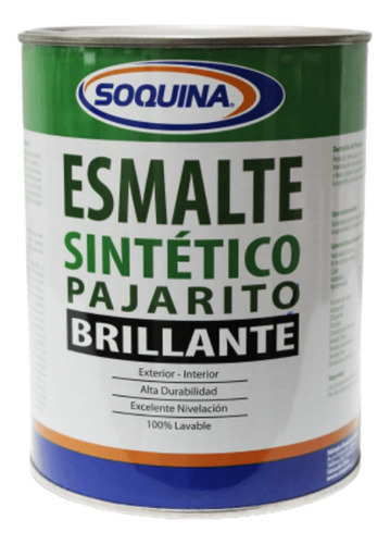 Esmalte Sintetico Brillante 1/4 Gl Colores Soquina Pajarito