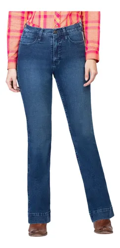 Pantalón Jeans Vaquero High Rise Flare Wrangler Mujer 820