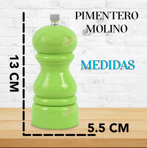 Pimentero Molino Sal De Grano Especias Pimienta Cocina 9443 Color Azul