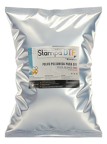 Polvo Poliamida Blanco Adhesivo Para Dtf 5 Kg Stampa Dtf