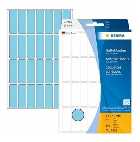 Etiqueta - Herma 2363 Multi-purpose Labels 13x40 Mm Blue Pap