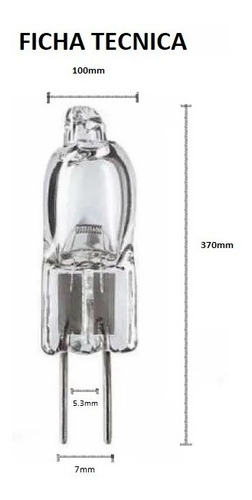 Imagen 3 de 4 de Lampara Halógena Bi Pin G-6.35 Dimerizable 12v - 50w X 5 Uni