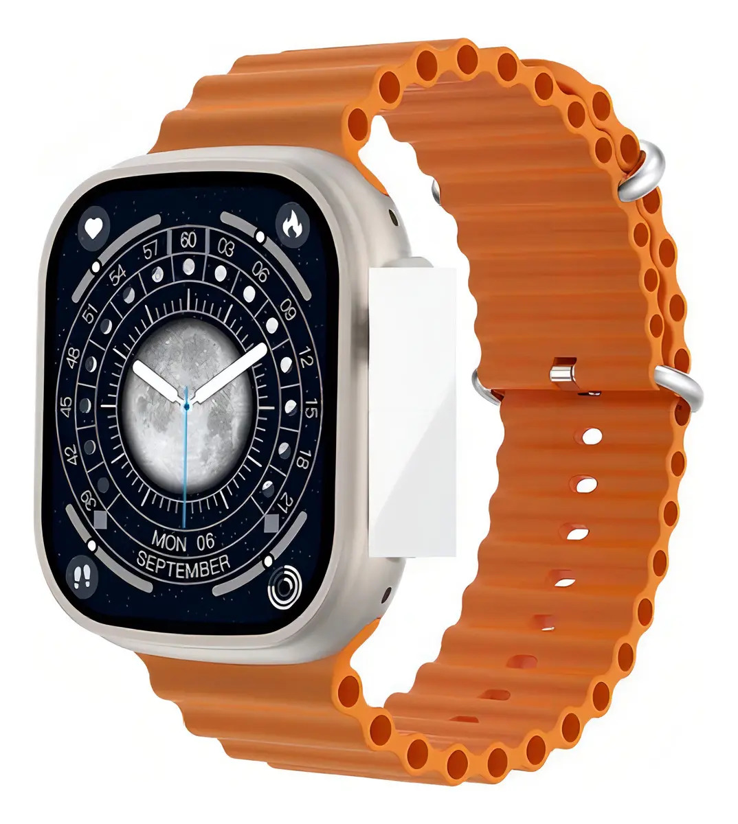 Smartwatch Microwear Ultra 3 Pro 49mm Prateado com Pulseira Branca
