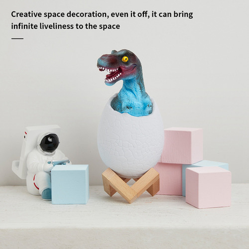 Lámpara De Escritorio 3d Con Forma De Huevo De Tiranosaurio