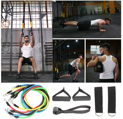 Kit Bandas De Resistencia Gym Fitness Portátiles